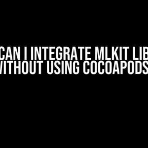 How Can I Integrate MLKit Library Without Using Cocoapods?